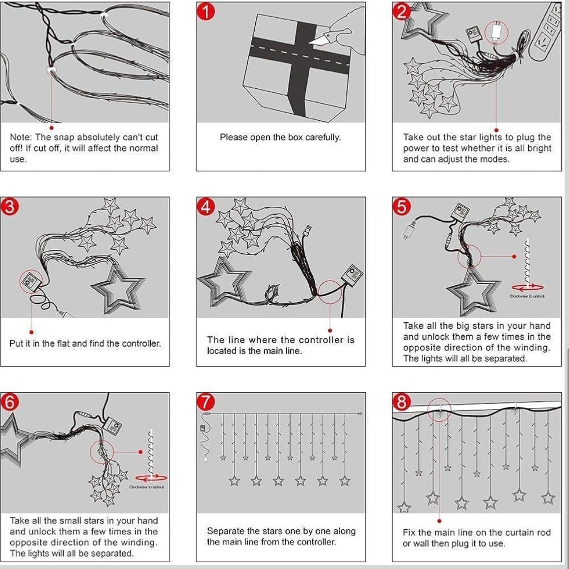Star Shaped String Lights