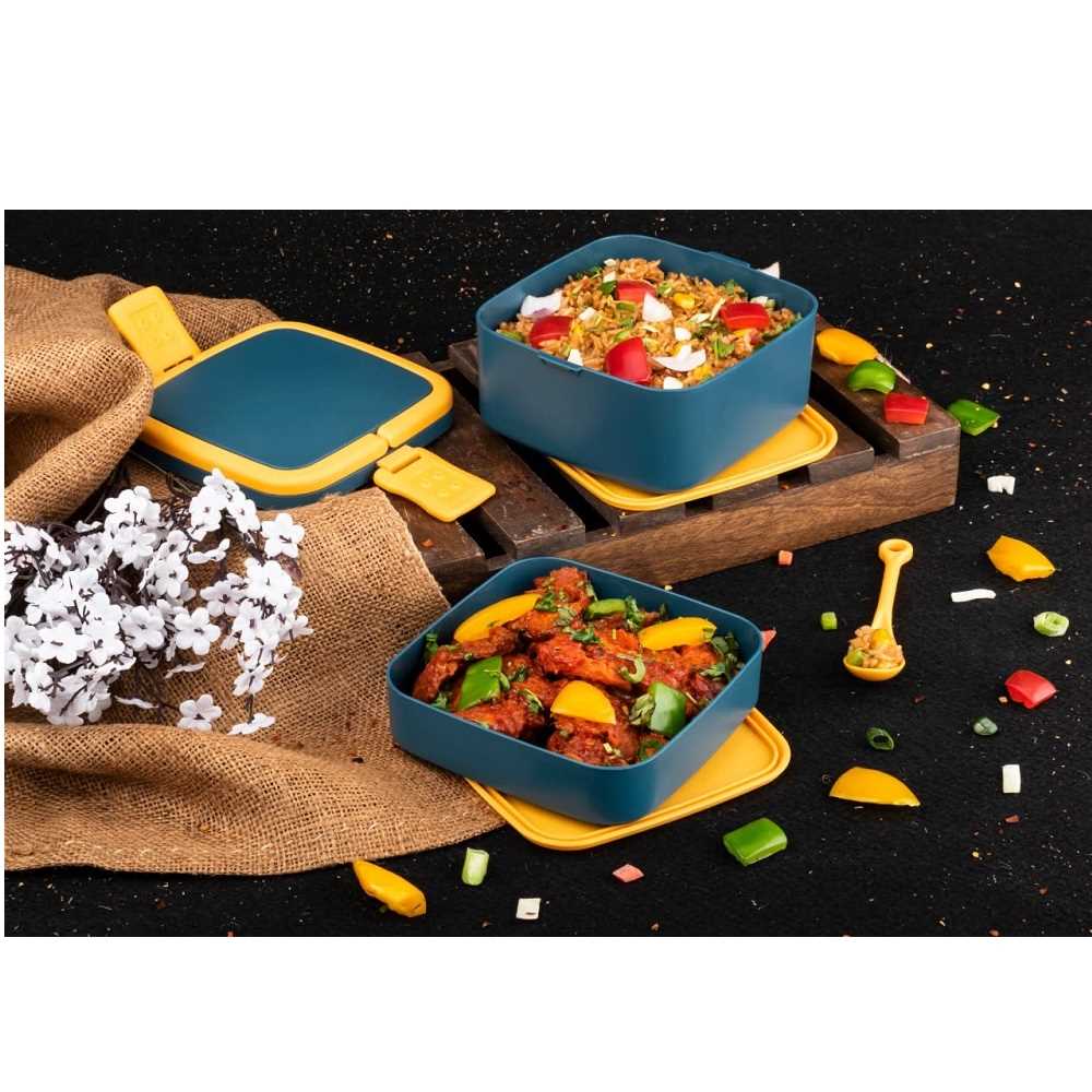 Blue 2 Layer Lunch Box